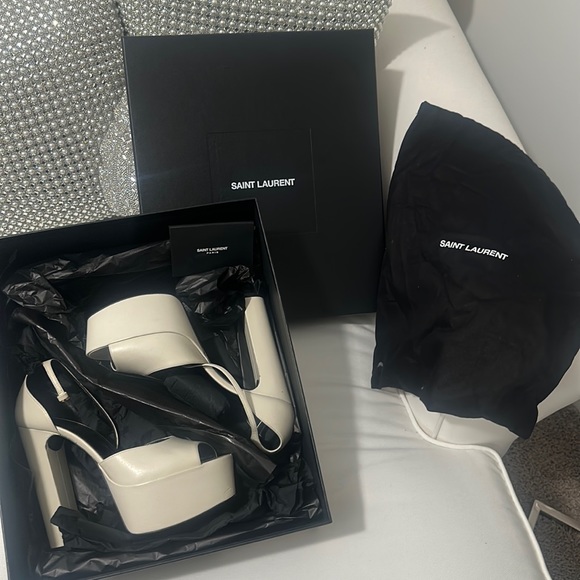 SAINT LAURENT JODIE PLATFORM HEELS - Picture 1 of 6